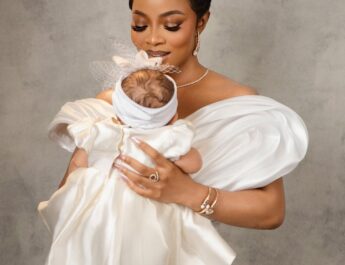 Toke Makinwa Dedicates Daughter Yaya in Church, Hosts Lavish Reception