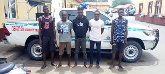 Lagos Taskforce Arrests Five ‘Omotaku’ for Extorting Motorists