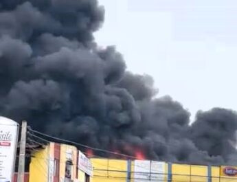 Popular Supermarket Gutted by Fire in Lagos
