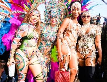 Rihanna Turns Heads in Revealing Jeweled Look During Barbados Carnival Celebration
